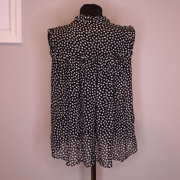 Kate Spade Polka Dot Tie Neck Blouse Sz S - Picture 3 of 8